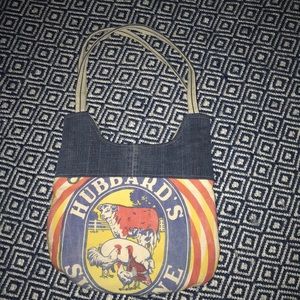 Handmade farm seed bag purse